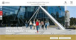 Desktop Screenshot of klubabsolwentow.uw.edu.pl
