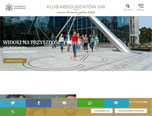 Tablet Screenshot of klubabsolwentow.uw.edu.pl