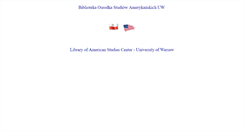 Desktop Screenshot of biblioteka.osa.uw.edu.pl