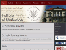 Tablet Screenshot of imuz.uw.edu.pl