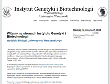 Tablet Screenshot of igib.uw.edu.pl