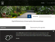 Tablet Screenshot of ogrod.uw.edu.pl