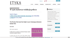 Desktop Screenshot of etyka.uw.edu.pl