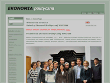 Tablet Screenshot of ekonpol.wne.uw.edu.pl