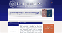 Desktop Screenshot of pracefilologiczne.uw.edu.pl