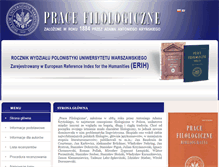 Tablet Screenshot of pracefilologiczne.uw.edu.pl