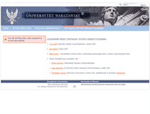 Tablet Screenshot of portal.uw.edu.pl