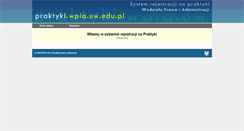 Desktop Screenshot of praktyki.wpia.uw.edu.pl