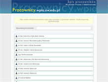 Tablet Screenshot of pracownicy.wpia.uw.edu.pl