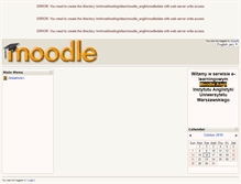 Tablet Screenshot of moodle.angli.uw.edu.pl