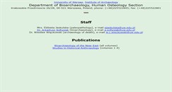 Desktop Screenshot of antropologia.uw.edu.pl