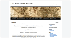 Desktop Screenshot of filozofiapolityki.uw.edu.pl