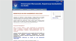 Desktop Screenshot of irk.uw.edu.pl