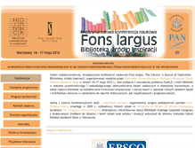 Tablet Screenshot of fonslargus.buw.uw.edu.pl