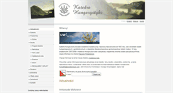Desktop Screenshot of hungarystyka.uw.edu.pl