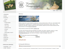 Tablet Screenshot of hungarystyka.uw.edu.pl